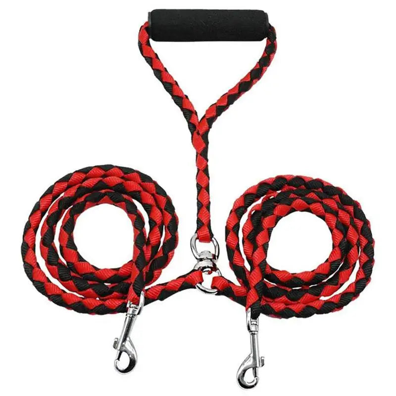 SnoopDoggyDog's Two-Way Braided Nylon Dual Dog Leash